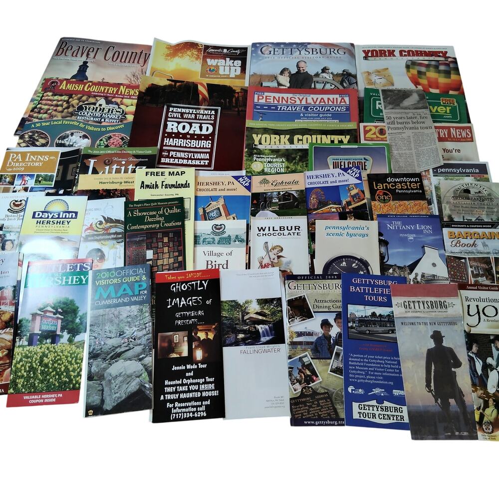 PA Travel Ephemera Collection - Maps, Guides & Brochures from PA Estates